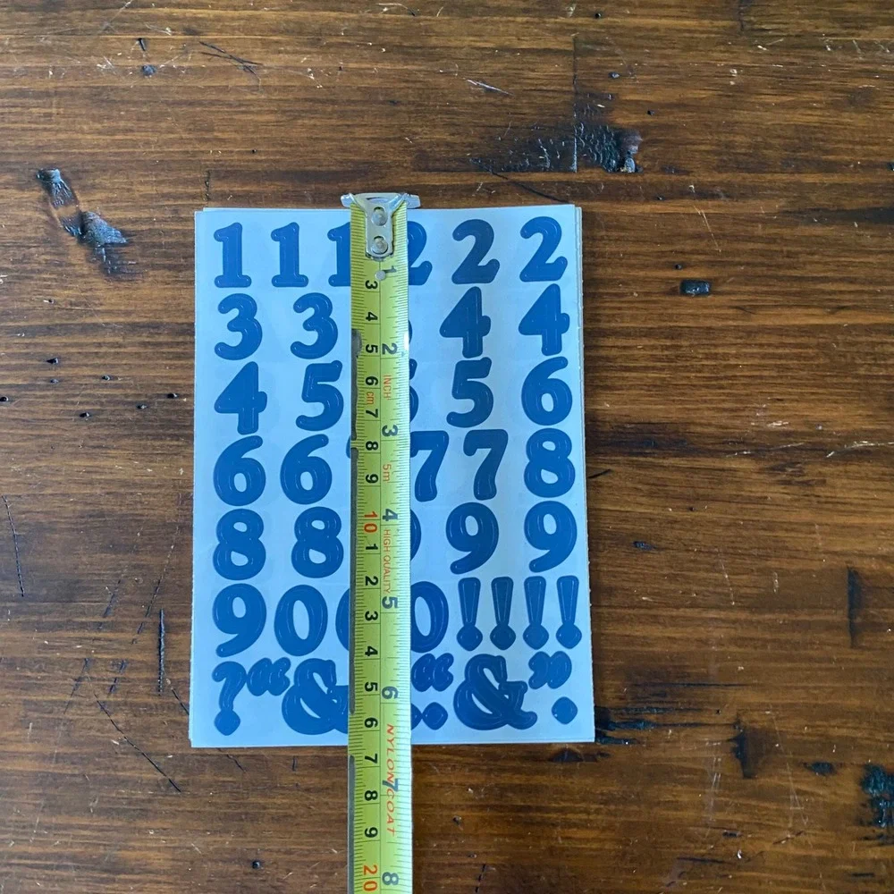 Creative Memories Navy Blue Alphabet and Number Sticker Sheets Scrapbooking Set